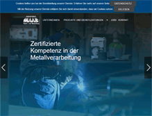 Tablet Screenshot of metallbau-maas.de
